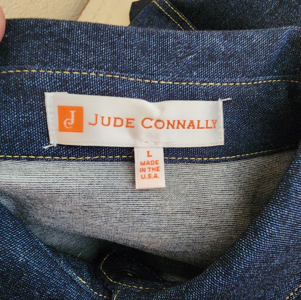 JUDE CONNALLY SOLANGE JUDE DENIM DRESS NAVY NWOT SIZE LARGE - Picture 5 of 16